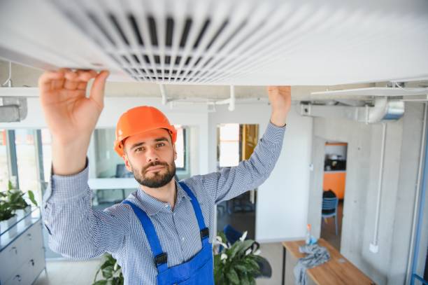 AC technician at work